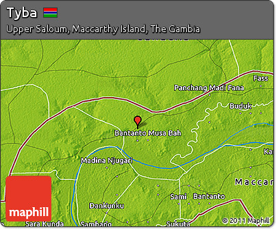 Physical 3D Map of Tyba