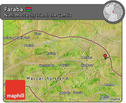Satellite 3D Map of Faraba