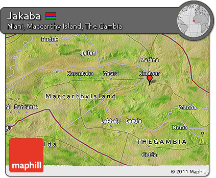 Satellite 3D Map of Jakaba