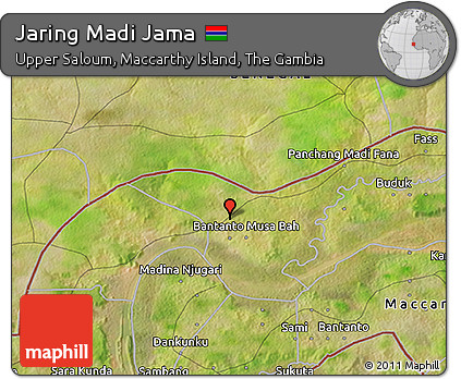 Satellite 3D Map of Jaring Madi Jama