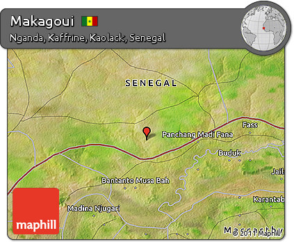 Satellite 3D Map of Makagoui