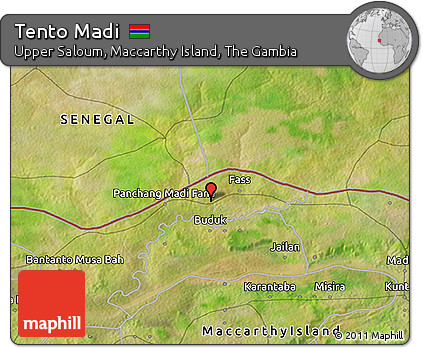 Satellite 3D Map of Tento Madi