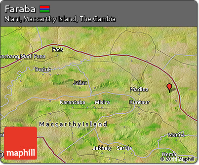 Satellite 3D Map of Faraba