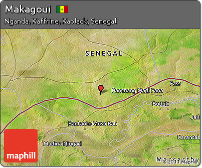 Satellite 3D Map of Makagoui