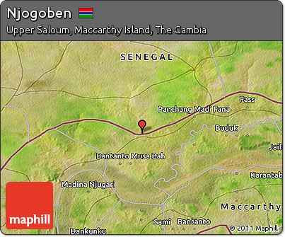 Satellite 3D Map of Njogoben