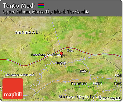 Satellite 3D Map of Tento Madi