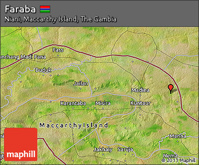 Satellite 3D Map of Faraba