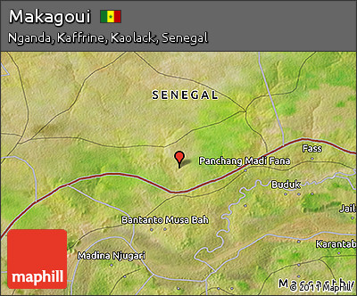 Satellite 3D Map of Makagoui