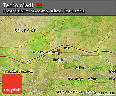 Satellite 3D Map of Tento Madi