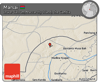 Shaded Relief 3D Map of Marsai