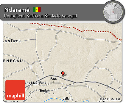 Shaded Relief 3D Map of Ndaramé