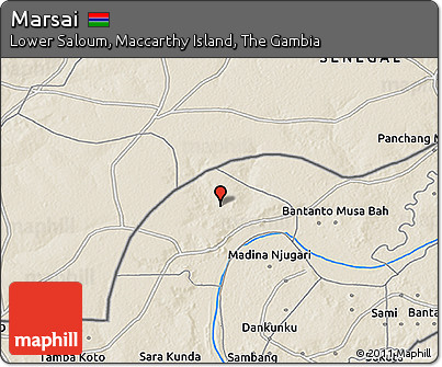 Shaded Relief 3D Map of Marsai