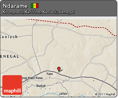 Shaded Relief 3D Map of Ndaramé