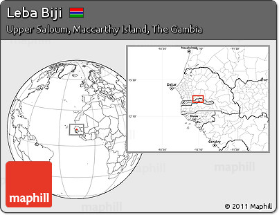 Blank Location Map of Leba Biji