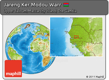 Physical Location Map of Jareng Ker Modou Warr
