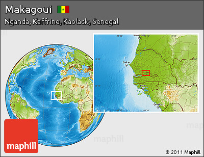 Physical Location Map of Makagoui