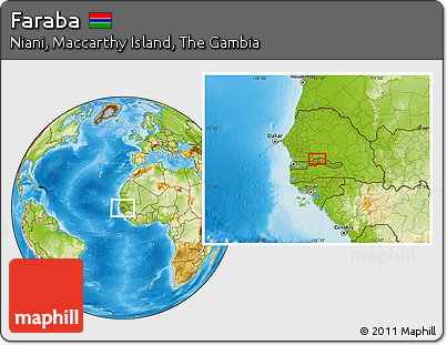 Physical Location Map of Faraba