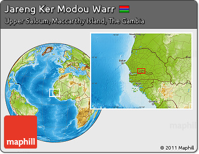 Physical Location Map of Jareng Ker Modou Warr