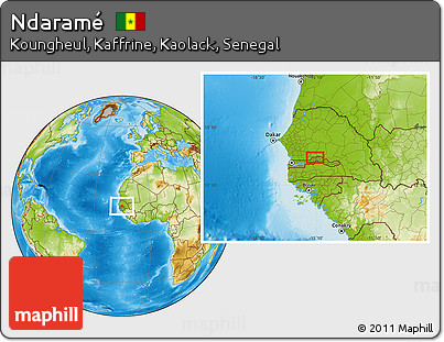 Physical Location Map of Ndaramé