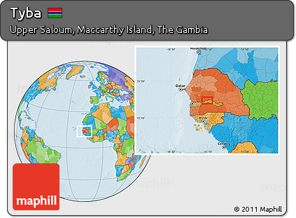 Political Location Map of Tyba