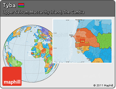 Political Location Map of Tyba