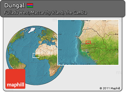 Satellite Location Map of Dungal