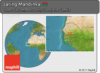 Satellite Location Map of Jaring Mandinka