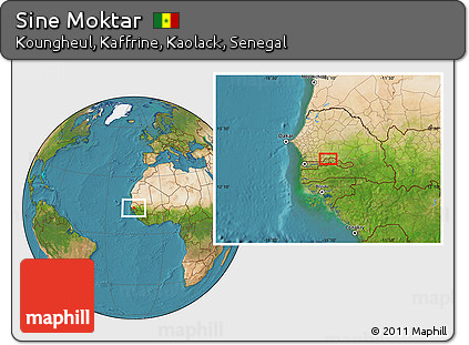Satellite Location Map of Sine Moktar