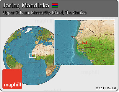 Satellite Location Map of Jaring Mandinka