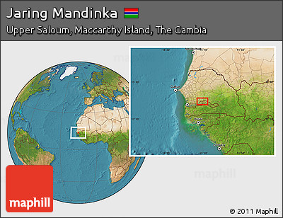 Satellite Location Map of Jaring Mandinka