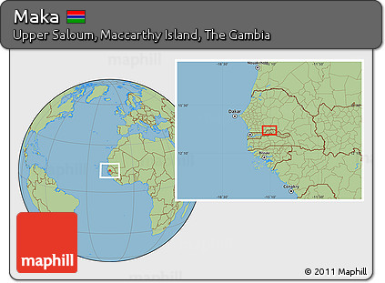 Savanna Style Location Map of Maka