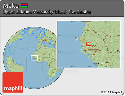 Savanna Style Location Map of Maka