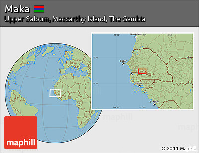 Savanna Style Location Map of Maka