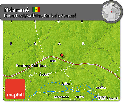 Physical Map of Ndaramé