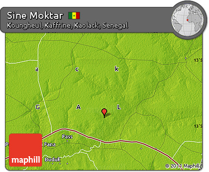 Physical Map of Sine Moktar