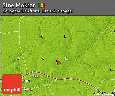 Physical Map of Sine Moktar