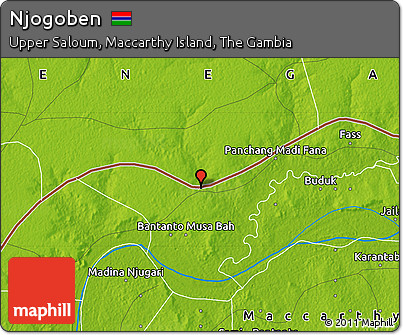 Physical Map of Njogoben