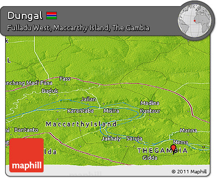 Physical Panoramic Map of Dungal