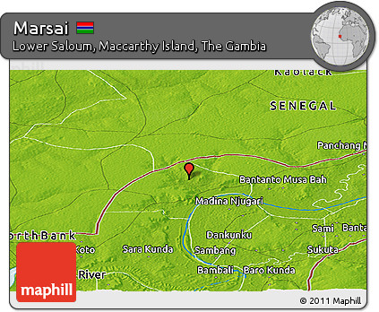 Physical Panoramic Map of Marsai