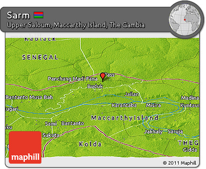 Physical Panoramic Map of Sarm