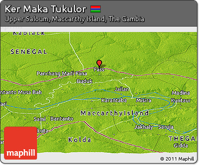Physical Panoramic Map of Ker Maka Tukulor