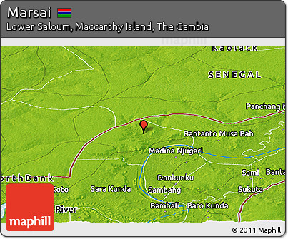 Physical Panoramic Map of Marsai