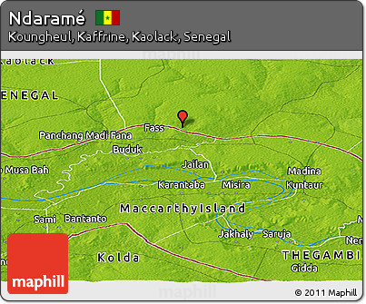 Physical Panoramic Map of Ndaramé