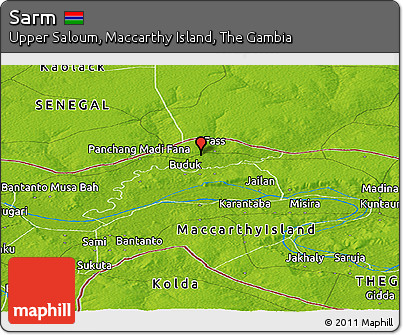 Physical Panoramic Map of Sarm