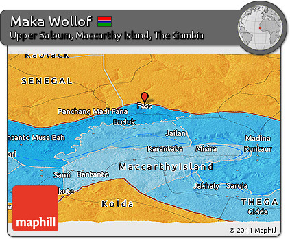 Political Panoramic Map of Maka Wollof