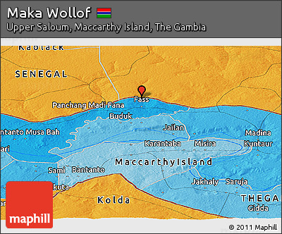 Political Panoramic Map of Maka Wollof