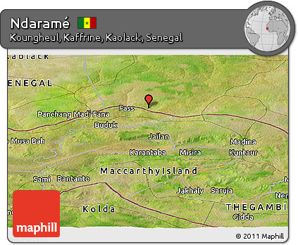 Satellite Panoramic Map of Ndaramé
