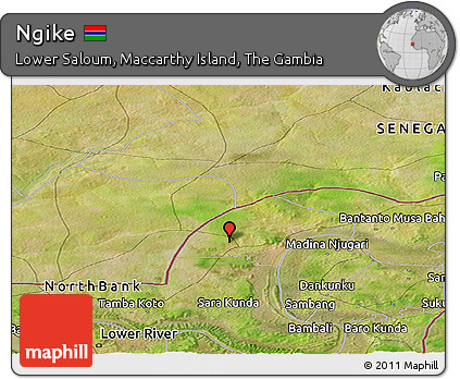 Satellite Panoramic Map of Ngike