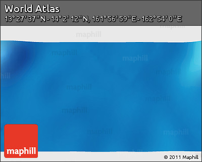 Physical 3D Map of the Area around 13° 44' 54" N, 162° 25' 30" E