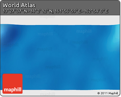 Physical 3D Map of the Area around 13° 44' 54" N, 162° 25' 30" E